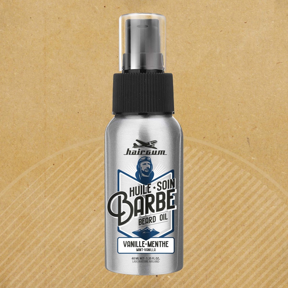 hairgum Huile Barbe Vanille/Menthe Huile à barbe