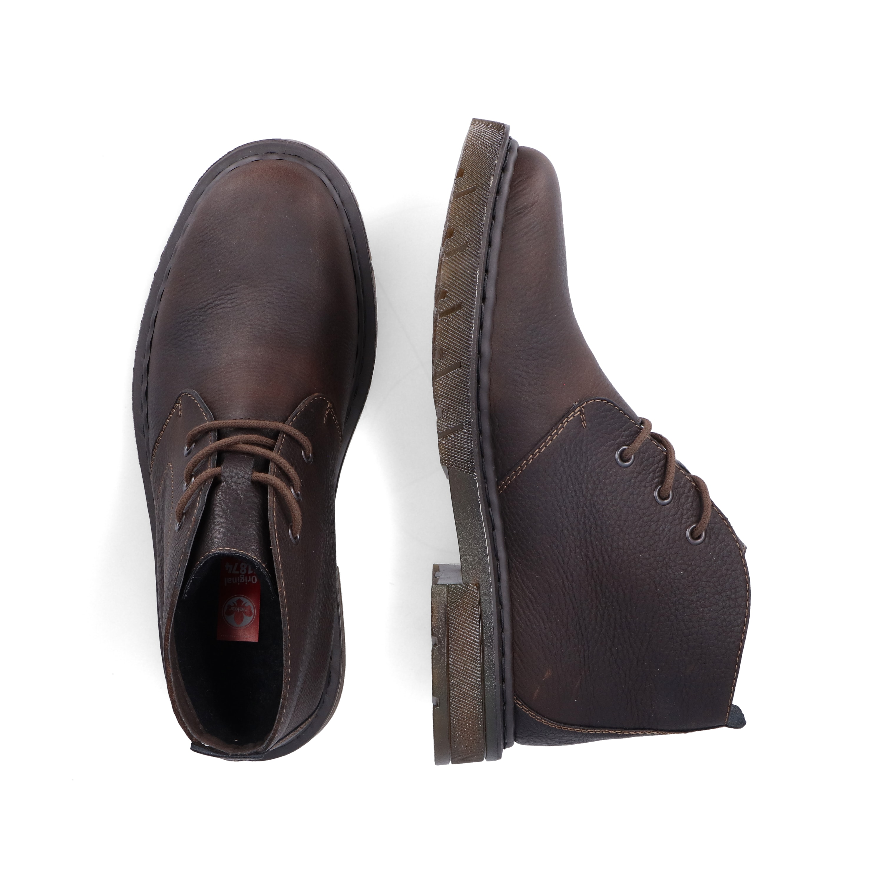Rieker Herren Schnürstiefel dunkelbraun