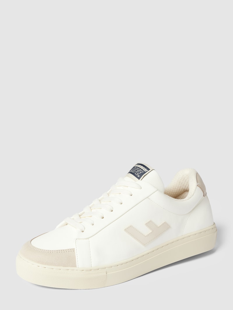 Sneaker mit Label-Details Modell 'Classic' in offwhite