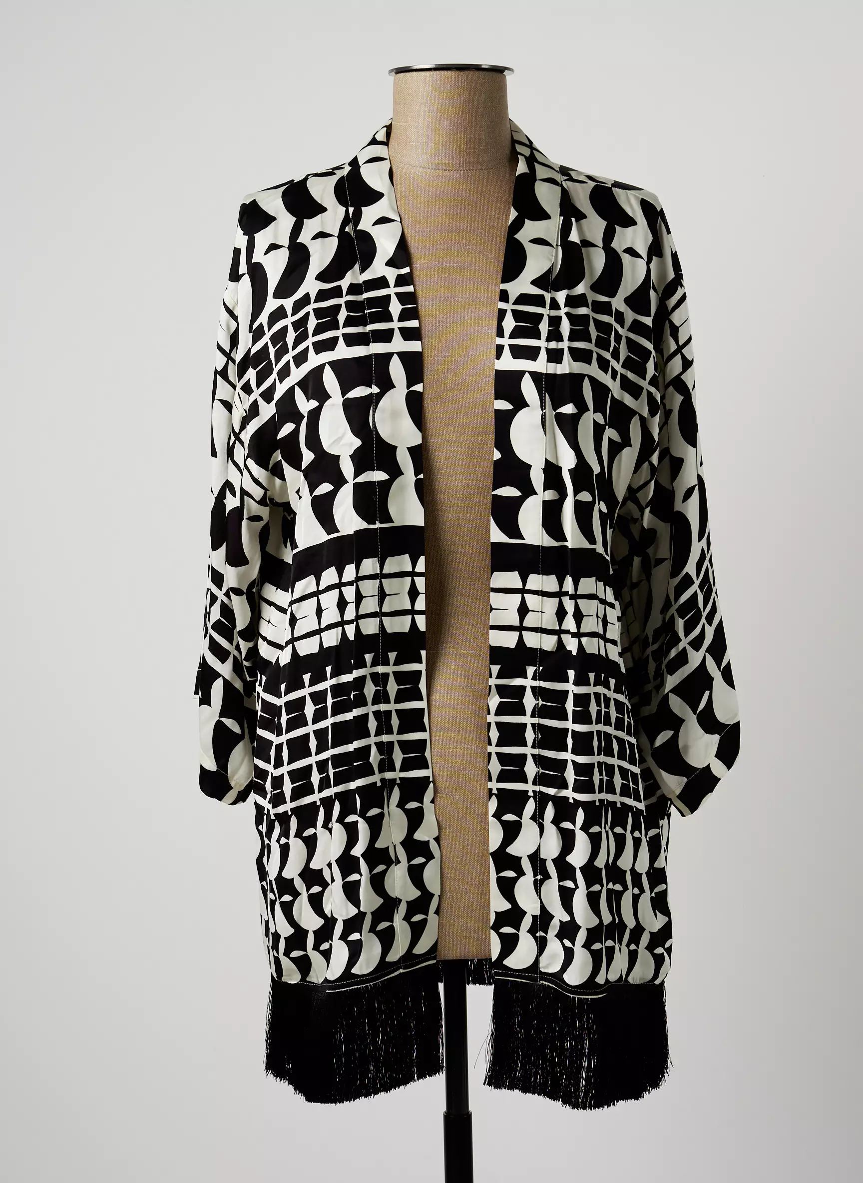 Surkana Vestes Kimono Femme couleur noir