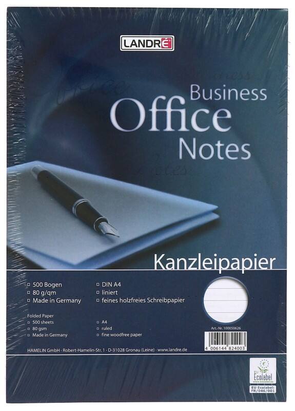 LANDRÉ Bücher und Blöcke DIN A4 Notizblock Weiß 80 g/m² 500 Blatt