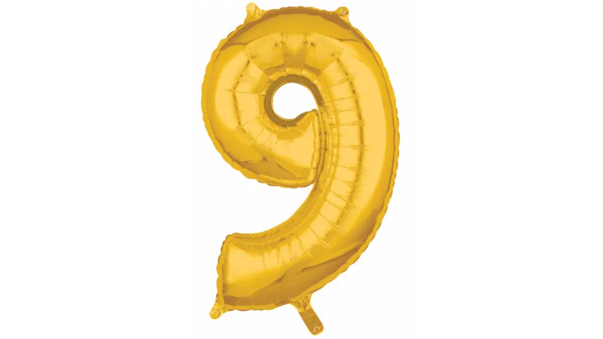 Amscan - Folienballon Zahl 9 gold 26