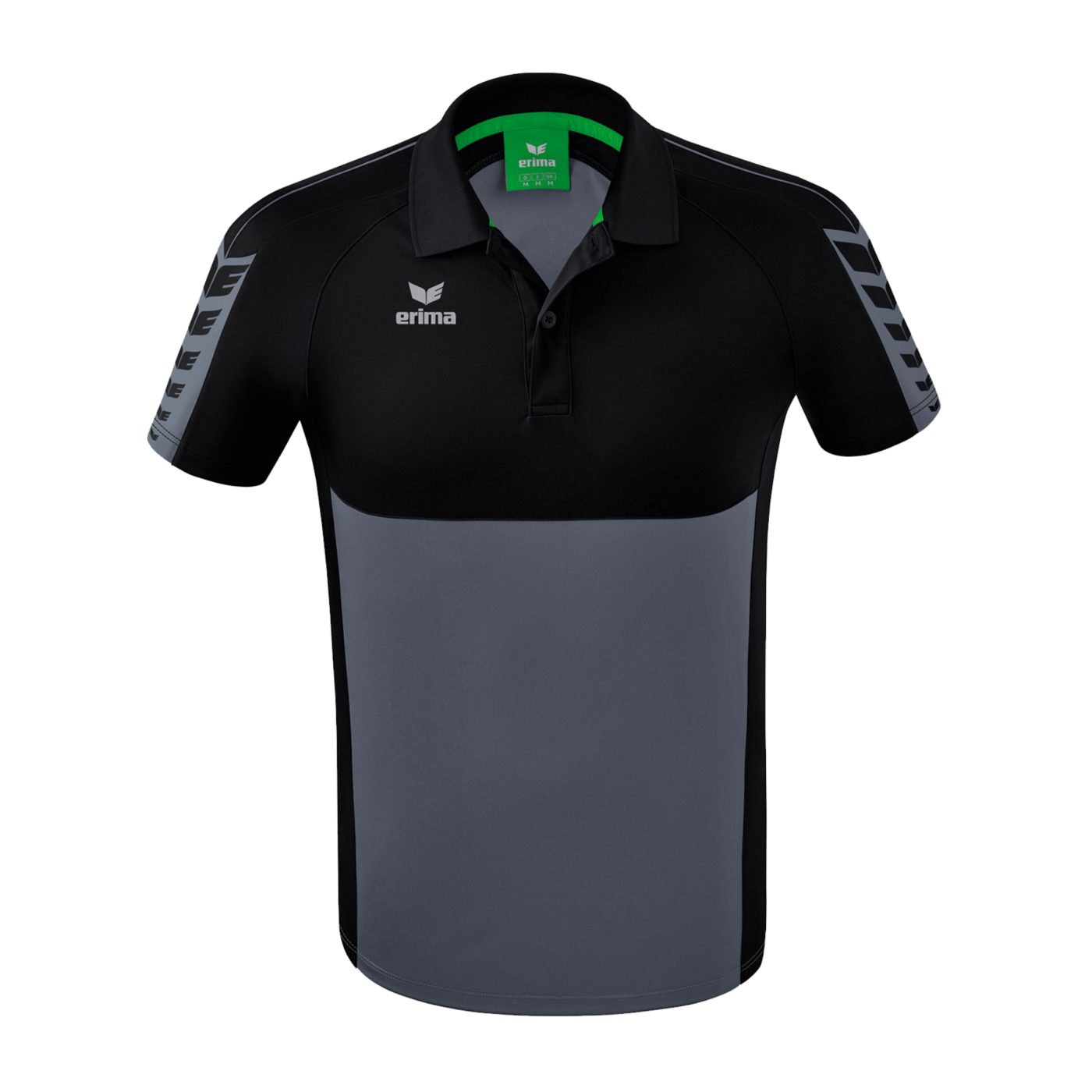 Erima Six Wings Poloshirt Grau Schwarz