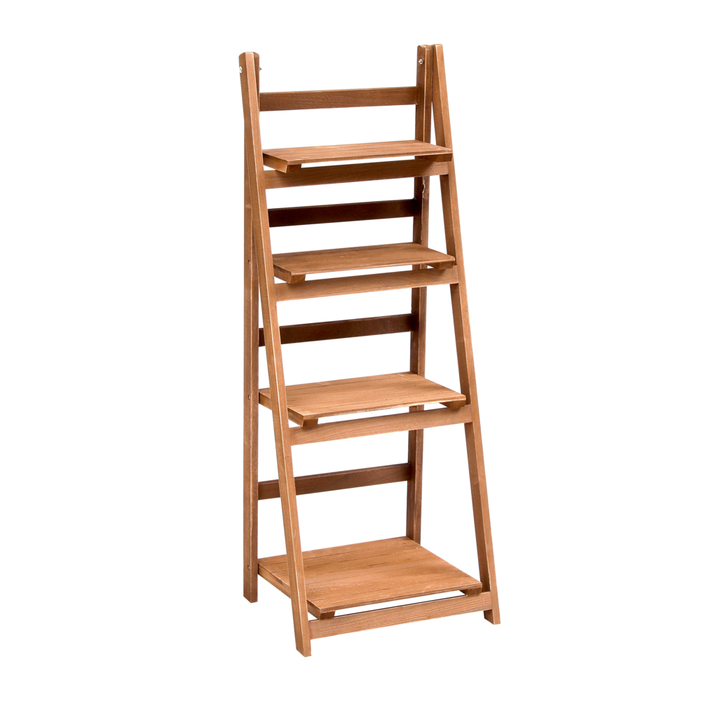 Happy Home Blumentreppe Pflanzenregal mit 4 Ablagen WPS01-HOL Holz