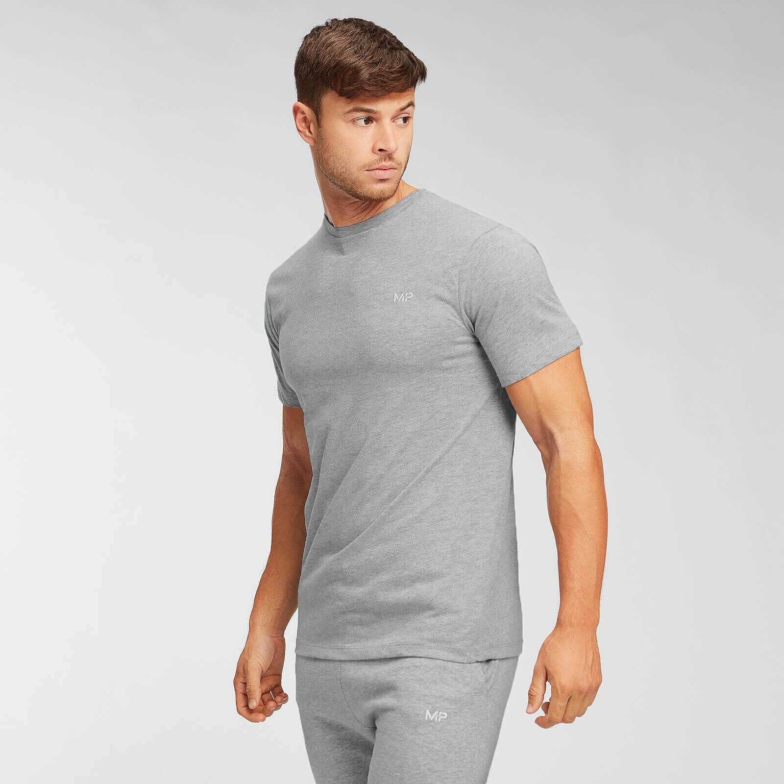 T-shirt MP pour hommes – Gris chiné