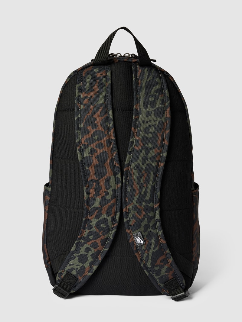 Rucksack mit Label-Print in schwarz