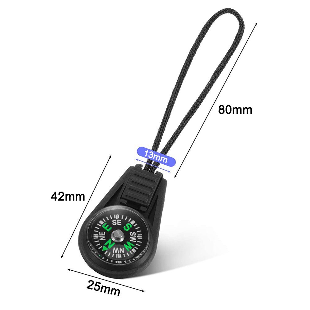 Fokelyi Kompass 10 Stück Mini Überleben Kompass,Outdoor Camping Tasche Kompass