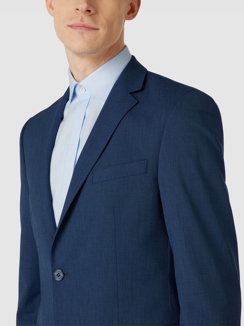2-Knopf-Sakko mit Pattentaschen in blau