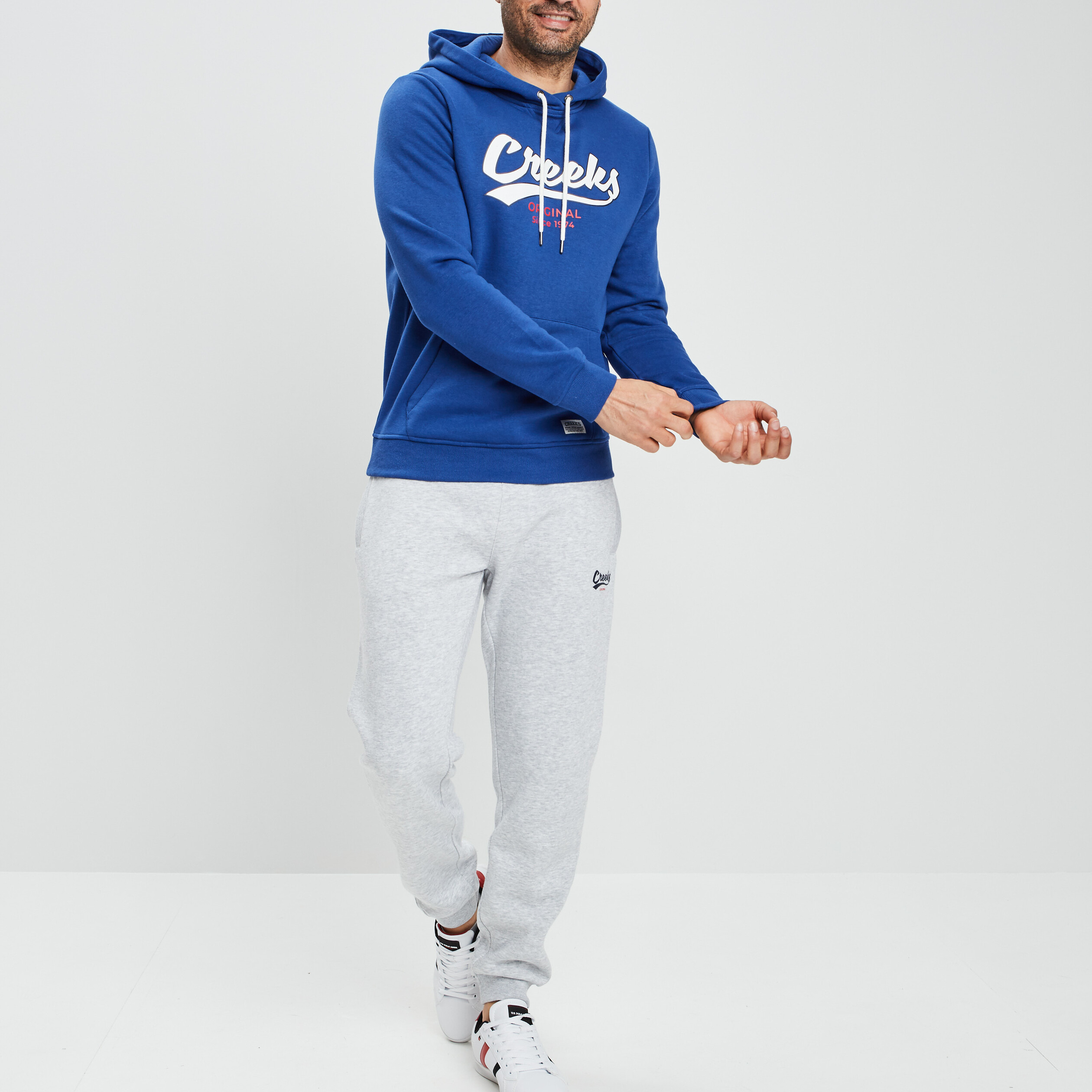 Pantalon jogging ajusté Creeks gris homme | La Halle