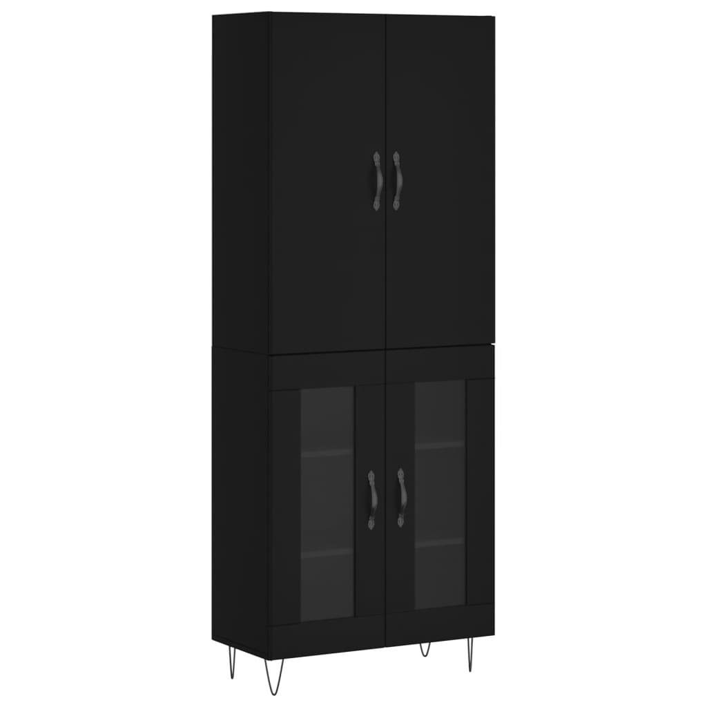 vidaXL Sideboard Highboard Schwarz 69,5x34x180 cm Holzwerkstoff (1 St)