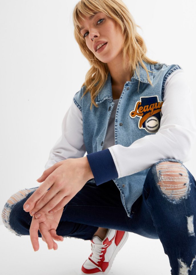 Jeans-Baseballjacke