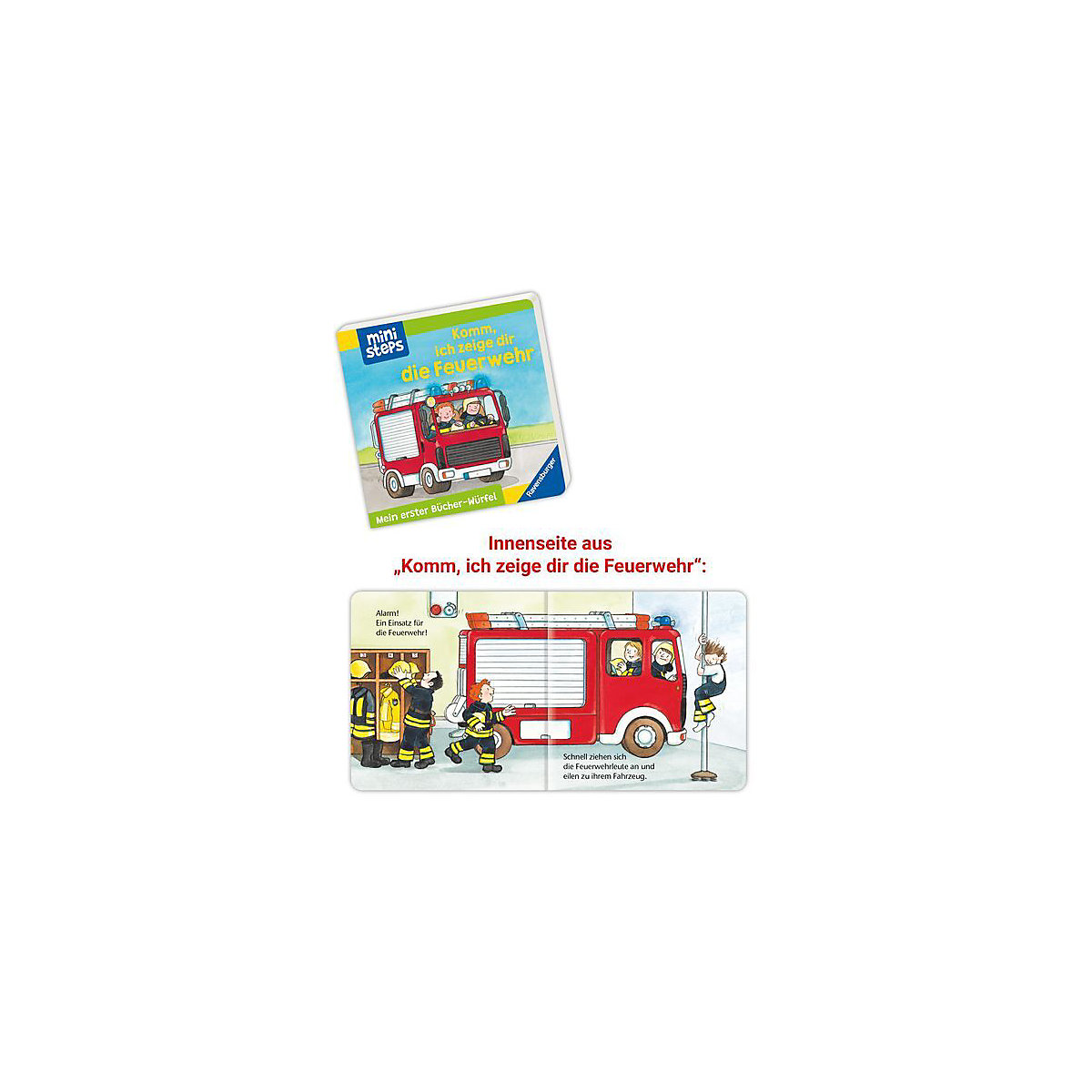 ministeps: Mein erster Bücher-Würfel: Kita, Zoo und Feuerwehr (Bücher-Set)