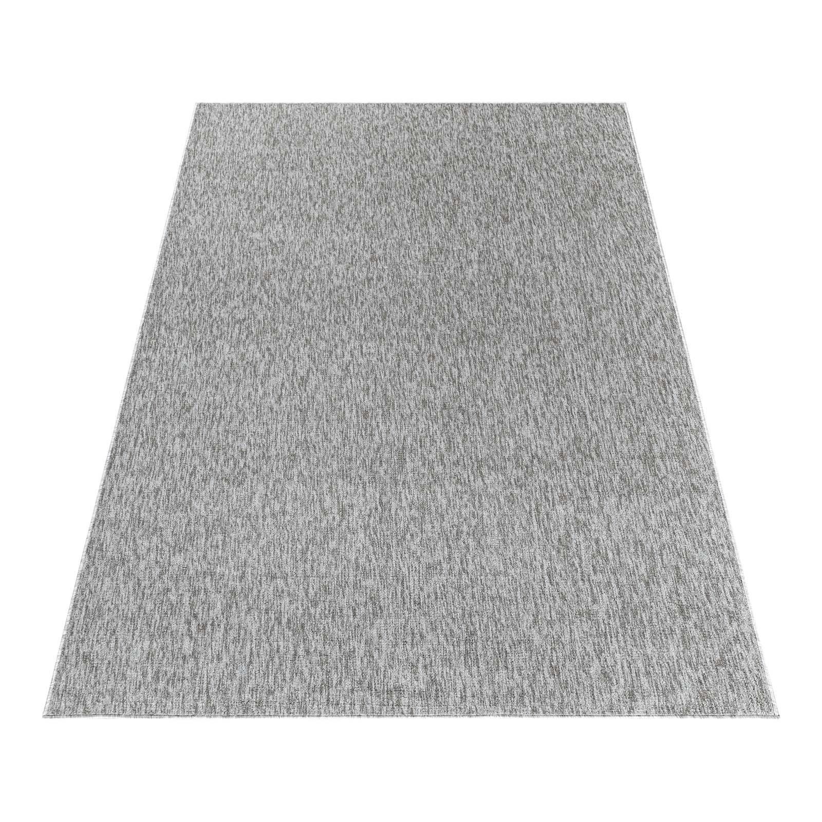 Teppich TaraCarpet Teppich Osaka robustes Flachgewebe uni, TaraCarpet, rechteckig, Höhe: 7 mm, modern einfarbig h.grau Wohnzimmer Esszimmer Schlafzimmer 080x150 cm