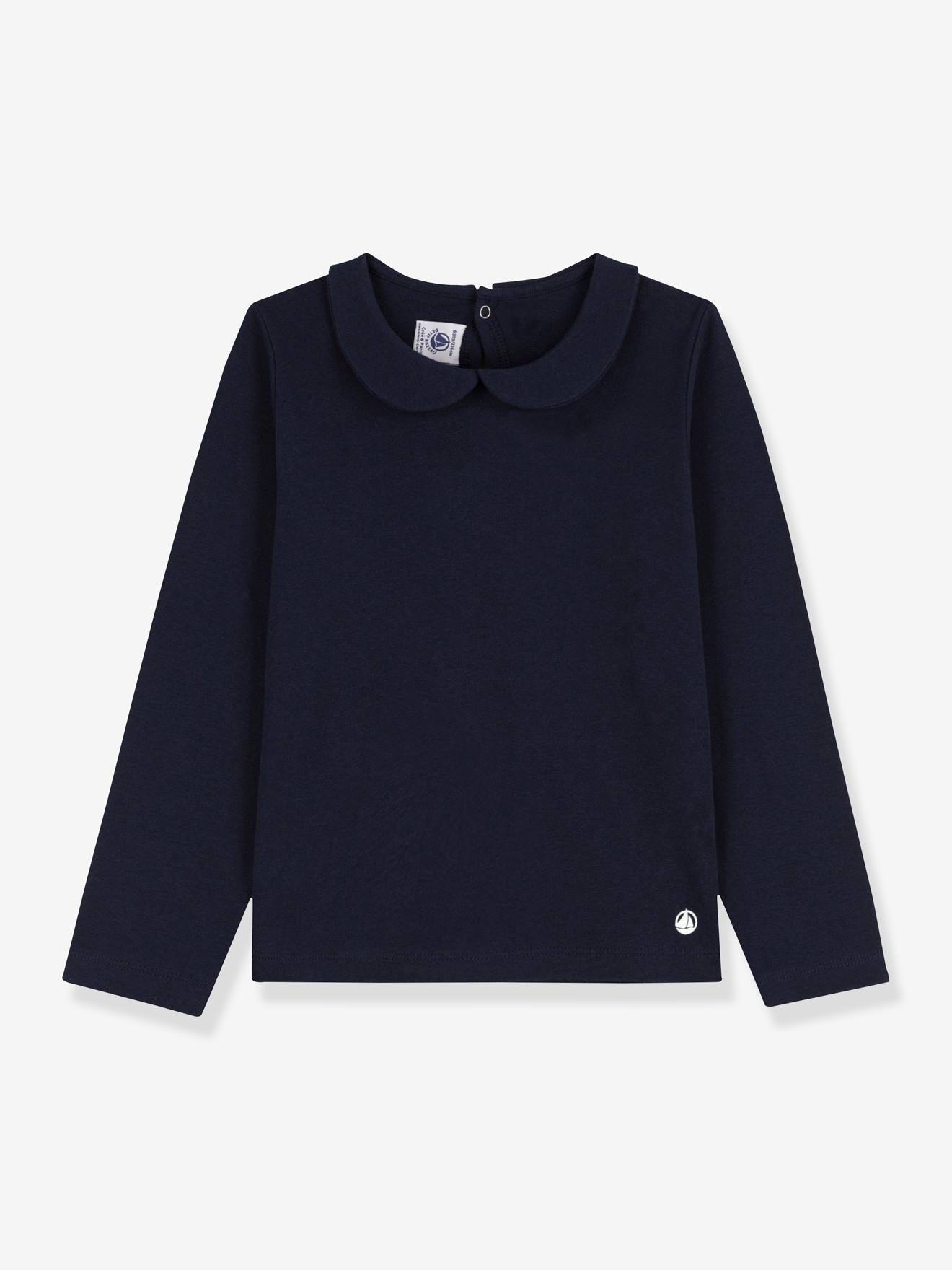 Tee-shirt manches longues coton PETIT BATEAU bleu