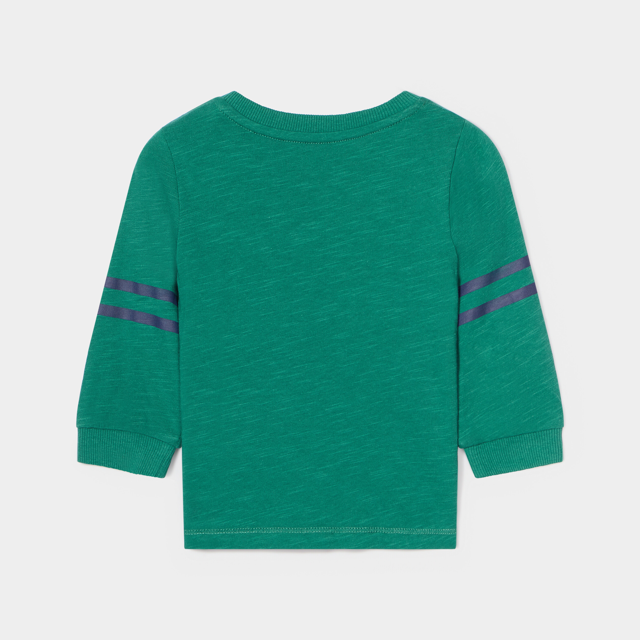 T-shirt col rond épaule boutonnée Creeks vert émeraude bébé garçon | La Halle