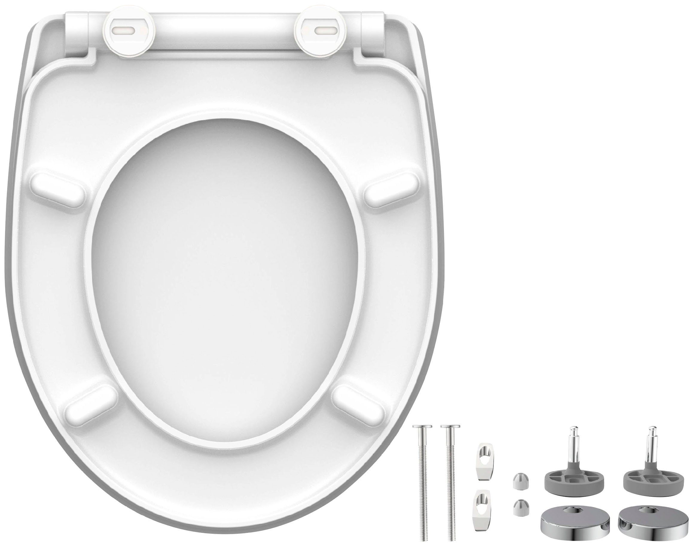 Schütte WC-Sitz Magic Light, Duroplast, mit Absenkautomatik und Schnellverschluss, High Gloss
