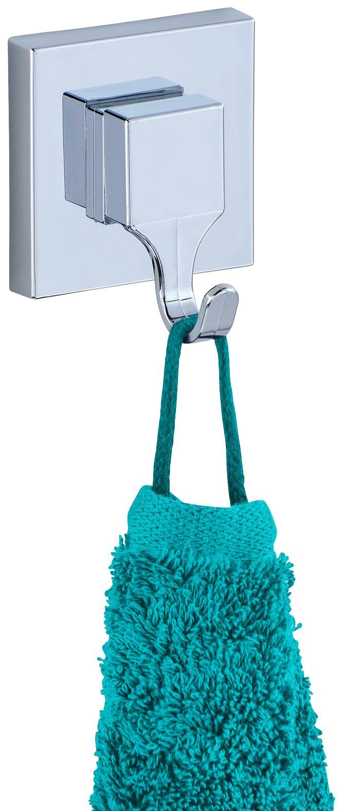 WENKO Wandhaken Quadro, 2er Set, Befestigen ohne bohren