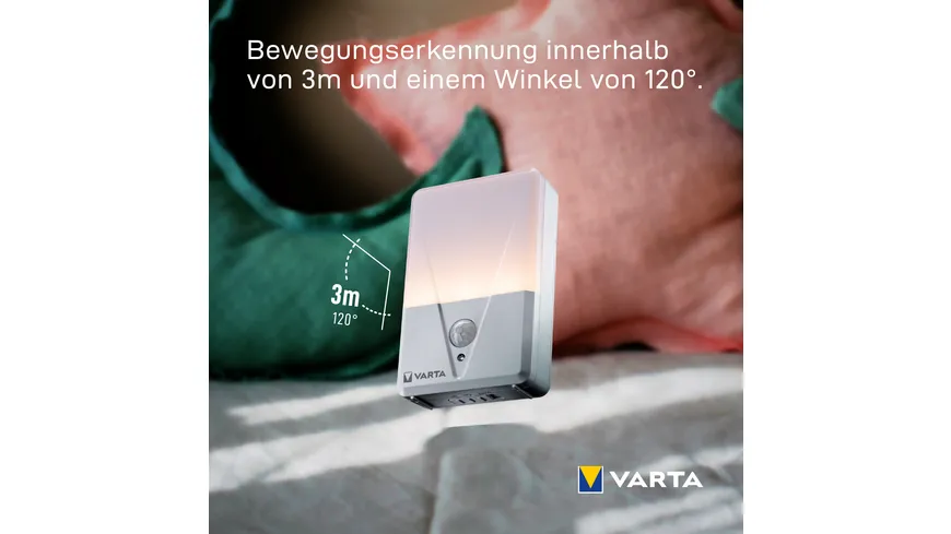 VARTA Motion Sensor Nachtlicht inkl. 3xAAA Batterien