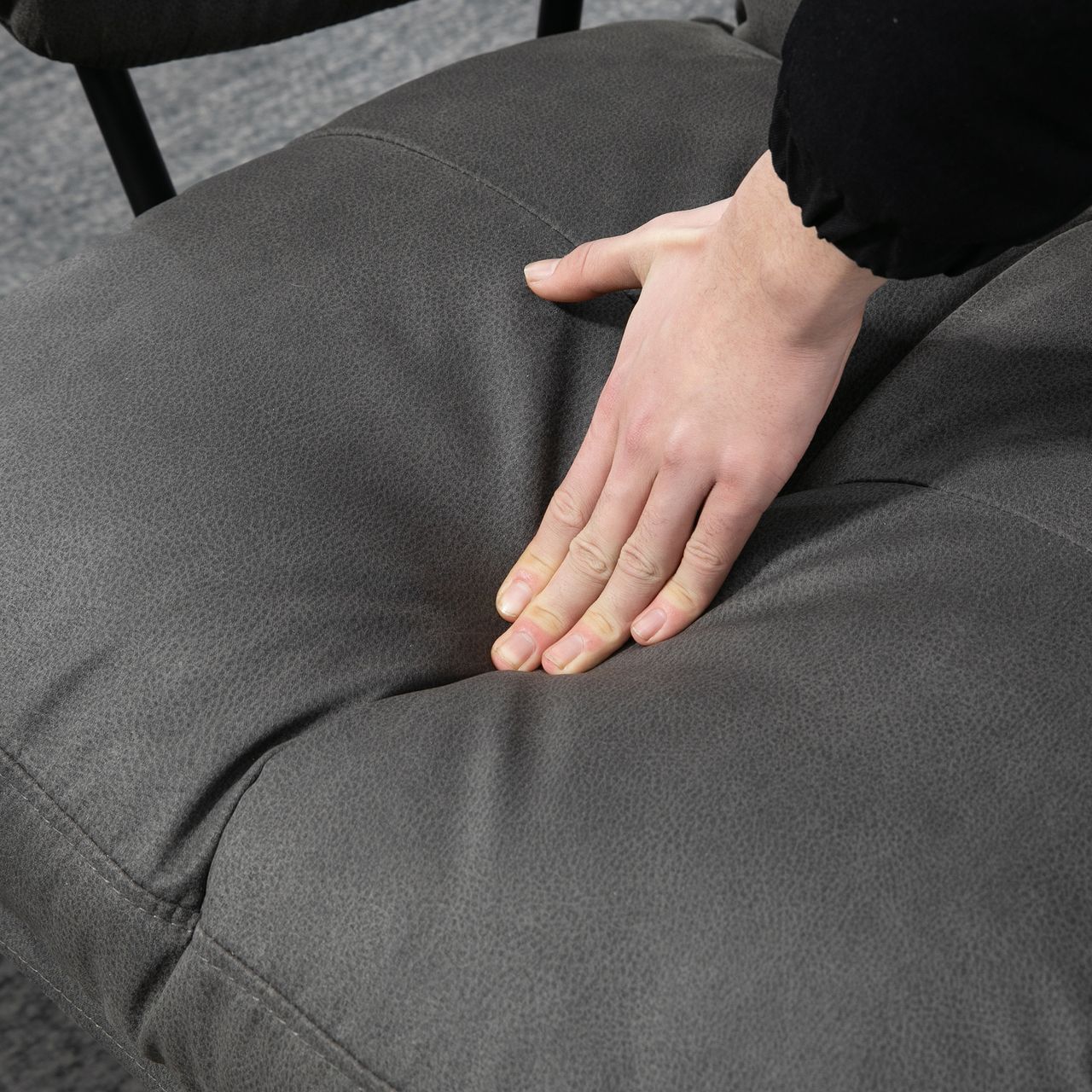 HOMCOM Relaxsessel mit Hocker, Drehbarem Fuß Fernsehsessel mit Liegefunktion