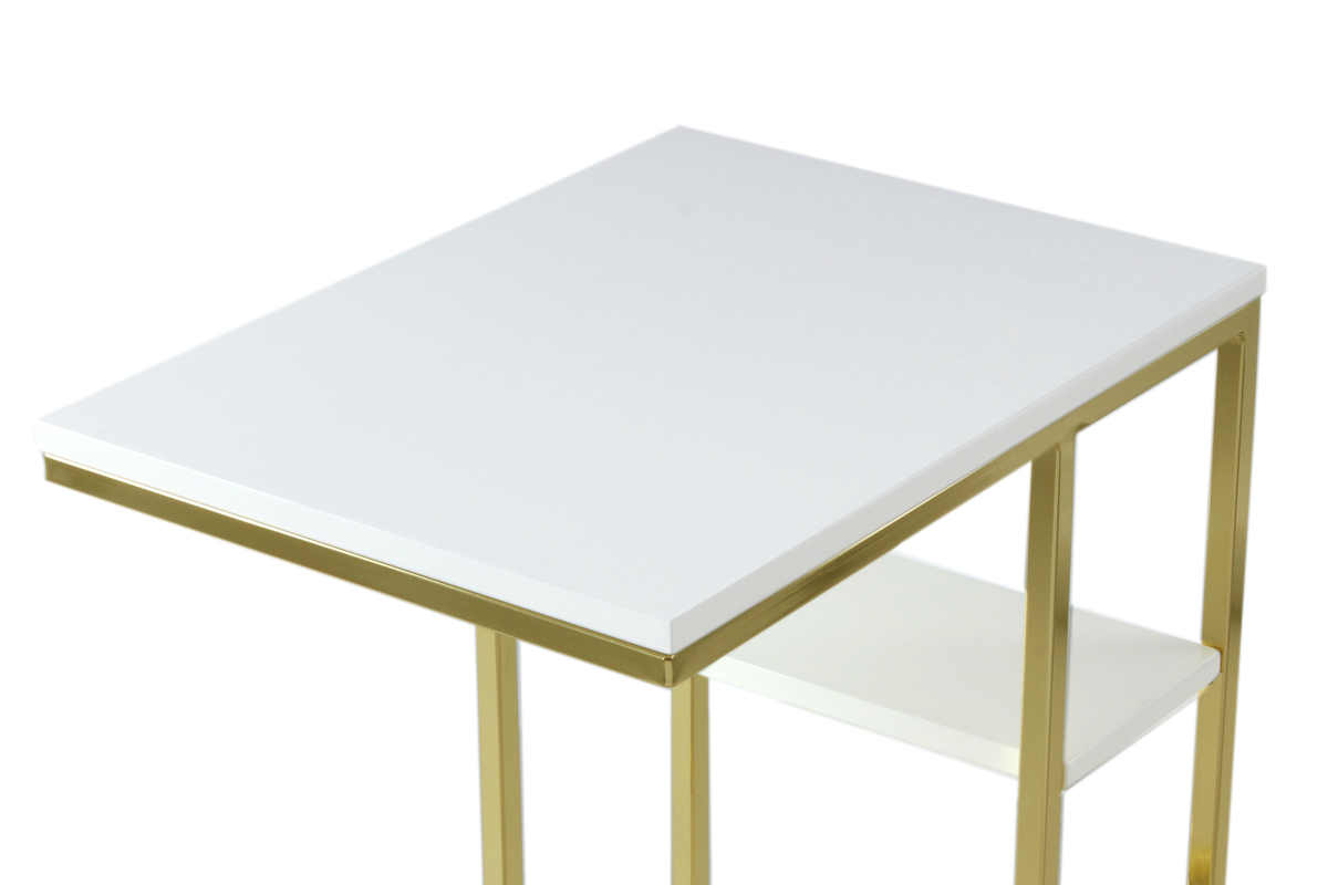 Kayoom Beistelltisch Lucilla 225 Weiß / Gold