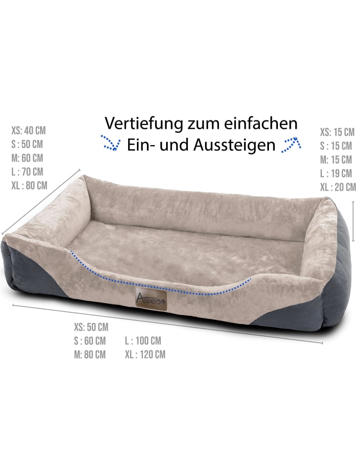 Aspero Hundebett Hanko in Beige günstig kaufen