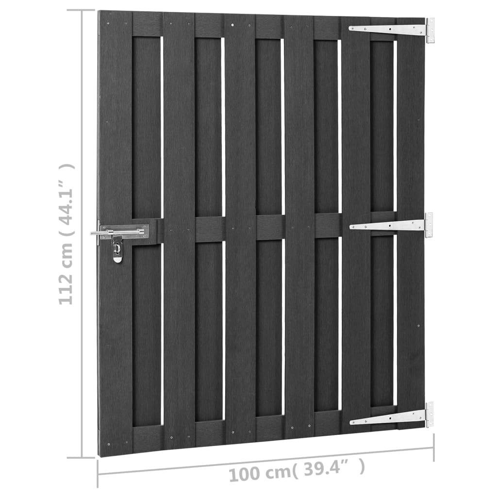vidaXL Gartentor Gartentor WPC 100x112 cm Grau