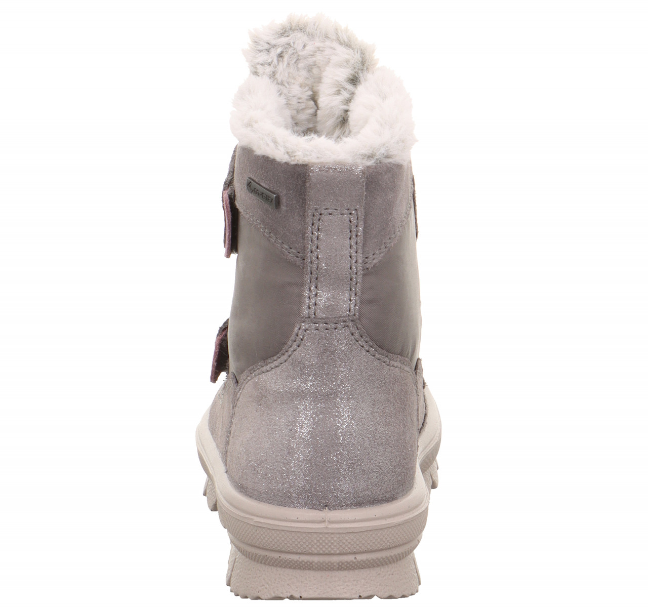 FLAVIA - Grau/Pink Boots mit Klettverschluss