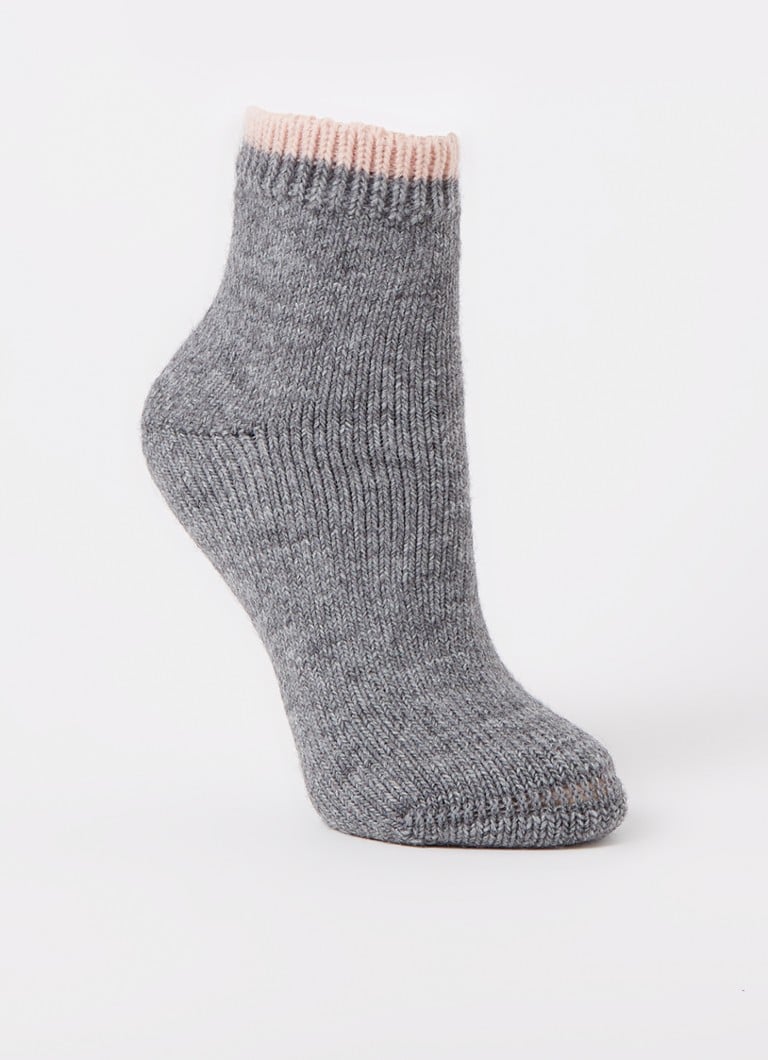 False Cozy ribbed house socks in alpaca wool blend