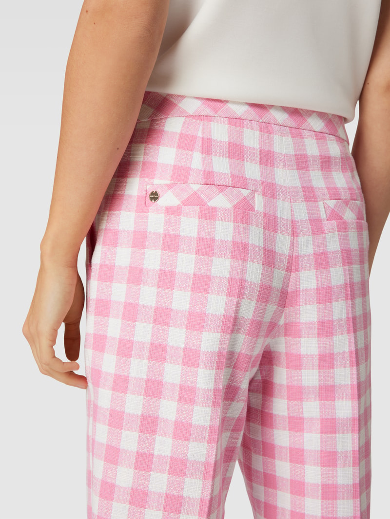 Bermudas mit Karomuster in pink