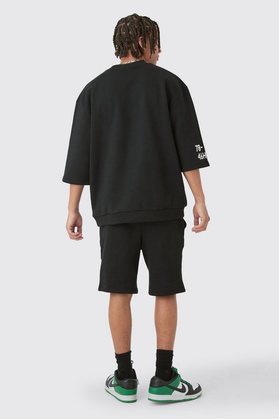 Oversize Sweatshirt mit Print & Shorts
