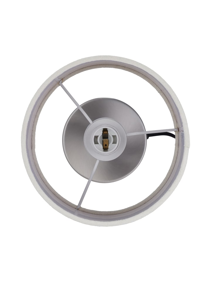relaxdays Nachttischlampe in Silber/ Creme - (H)40 x Ø16 cm günstig kaufen onesize