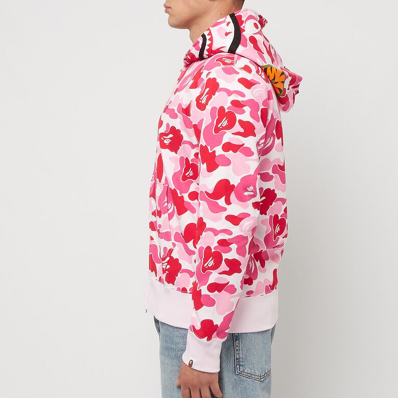 A Bathing Ape Big ABC Camo Shark Full Zip Hoodie M pink