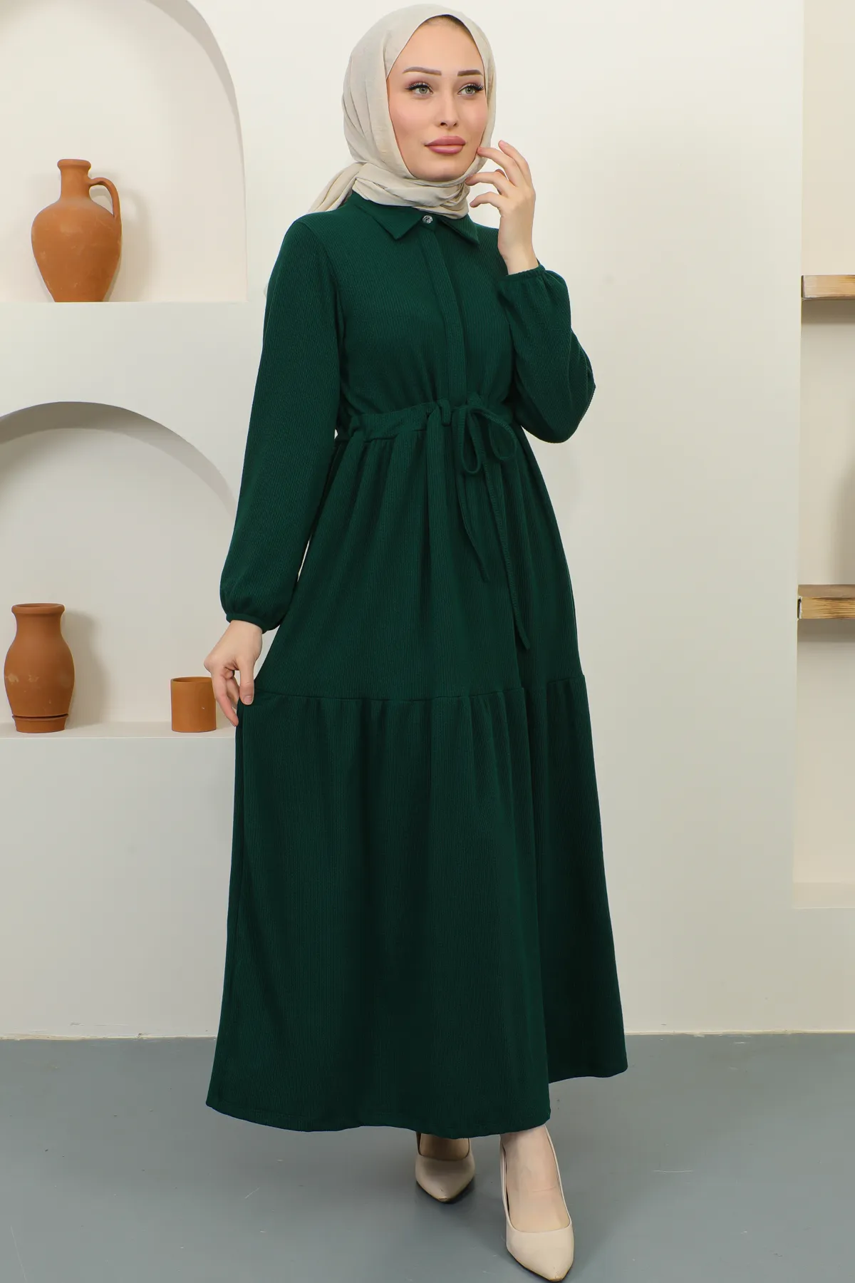 benguen  Kleid - Grün - A-Linie