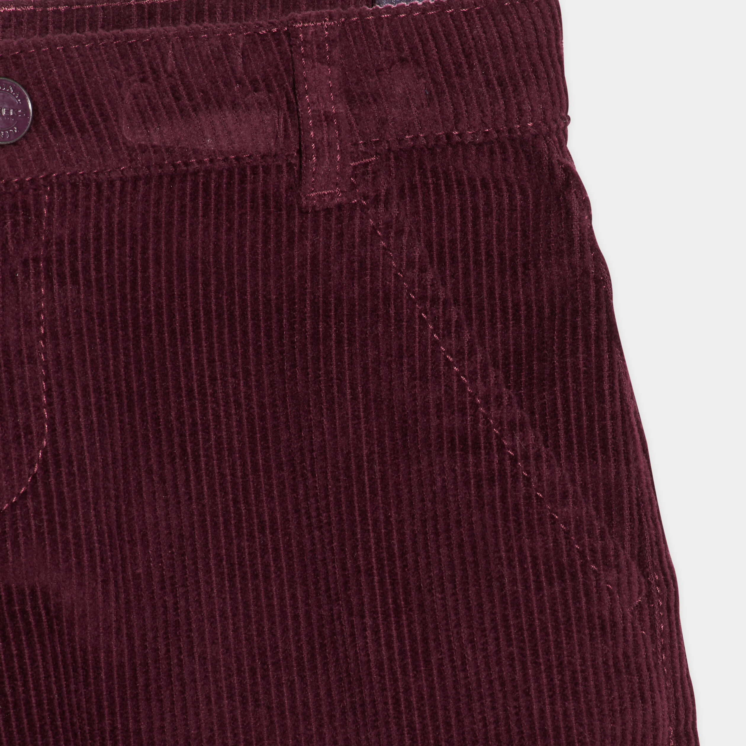 Pantalon jambes larges velours violet foncé fille | La Halle