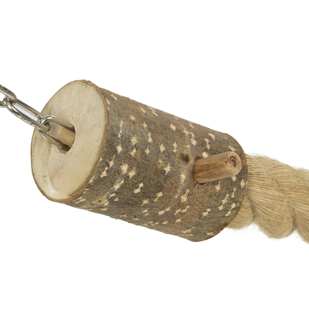 HappyBird Käfigzubehör HappyBird Kletterseil Jute m. Edelstahlbefest. S