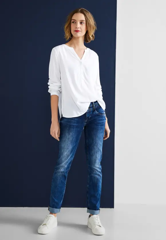 Street One Bluse in Unifarbe