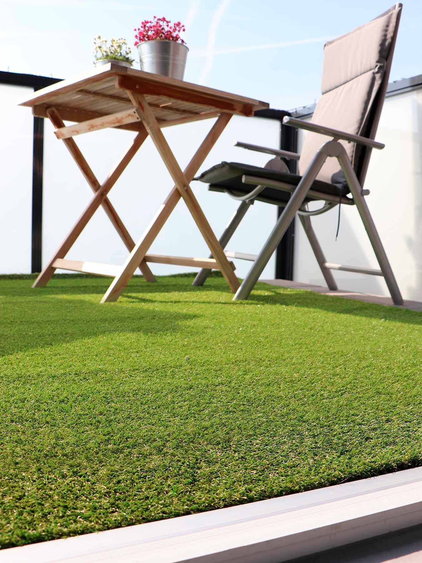 Kunstrasen COLORADO, Primaflor-Ideen in Textil, rechteckig, Höhe: 30 mm, mit Drainagefunktion, ideal für Balkon & Terrasse