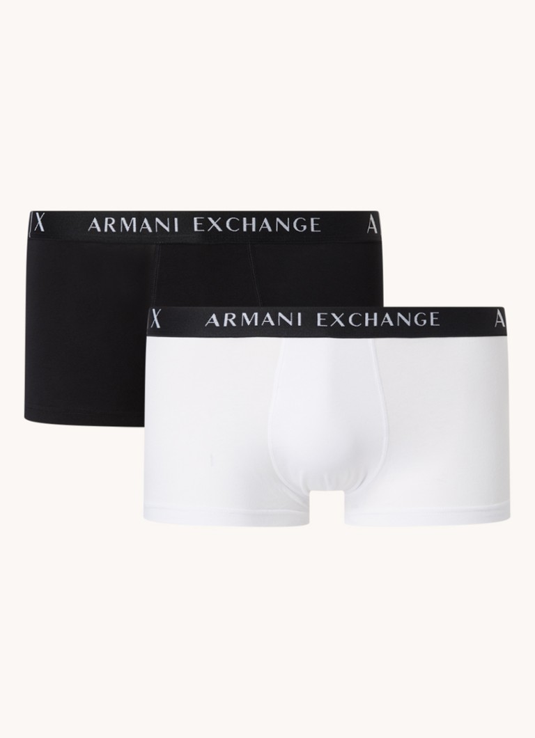Boxer Armani Exchange con fascia logo, confezione da 2