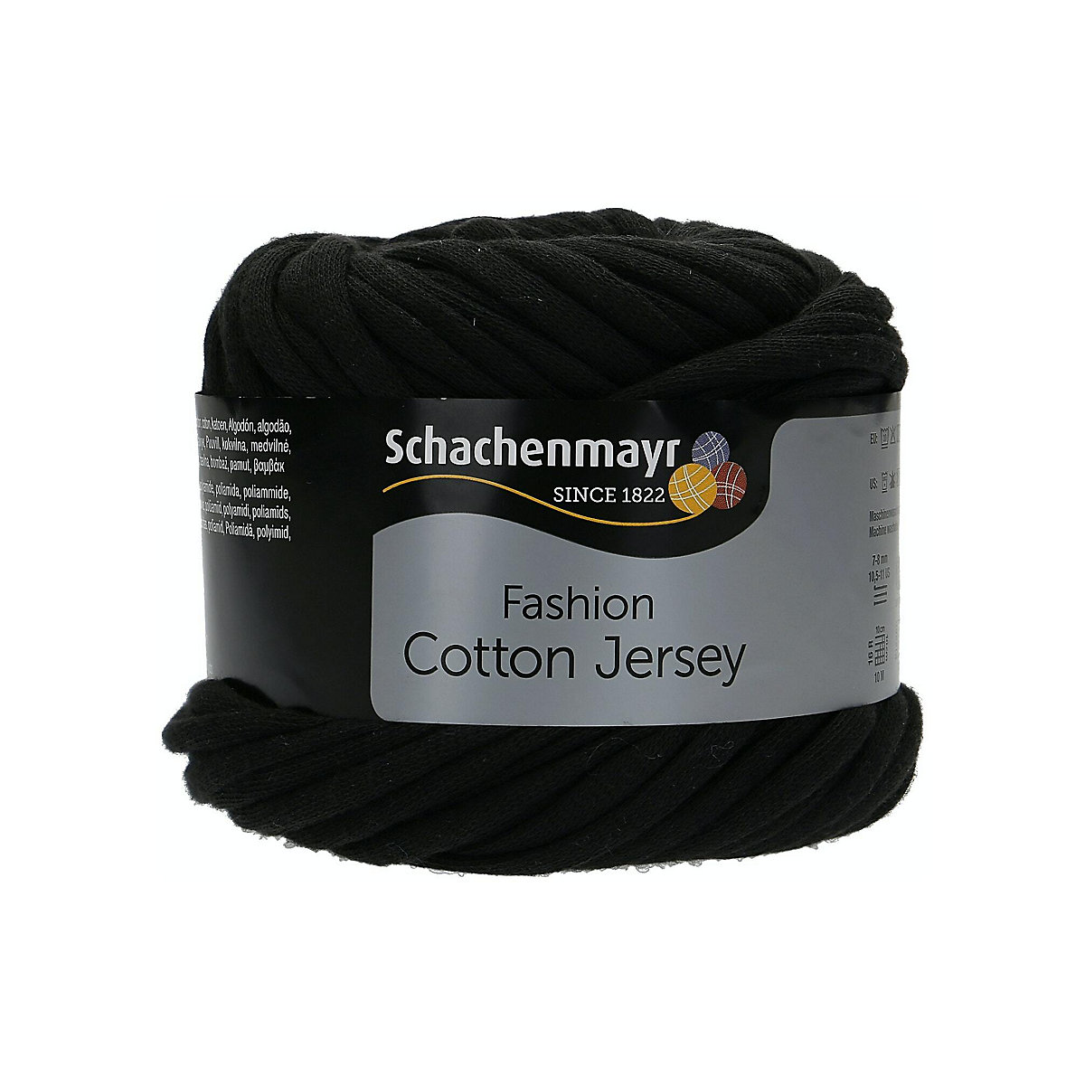 Handstrickgarne Cotton Jersey, 100g Schwarz
