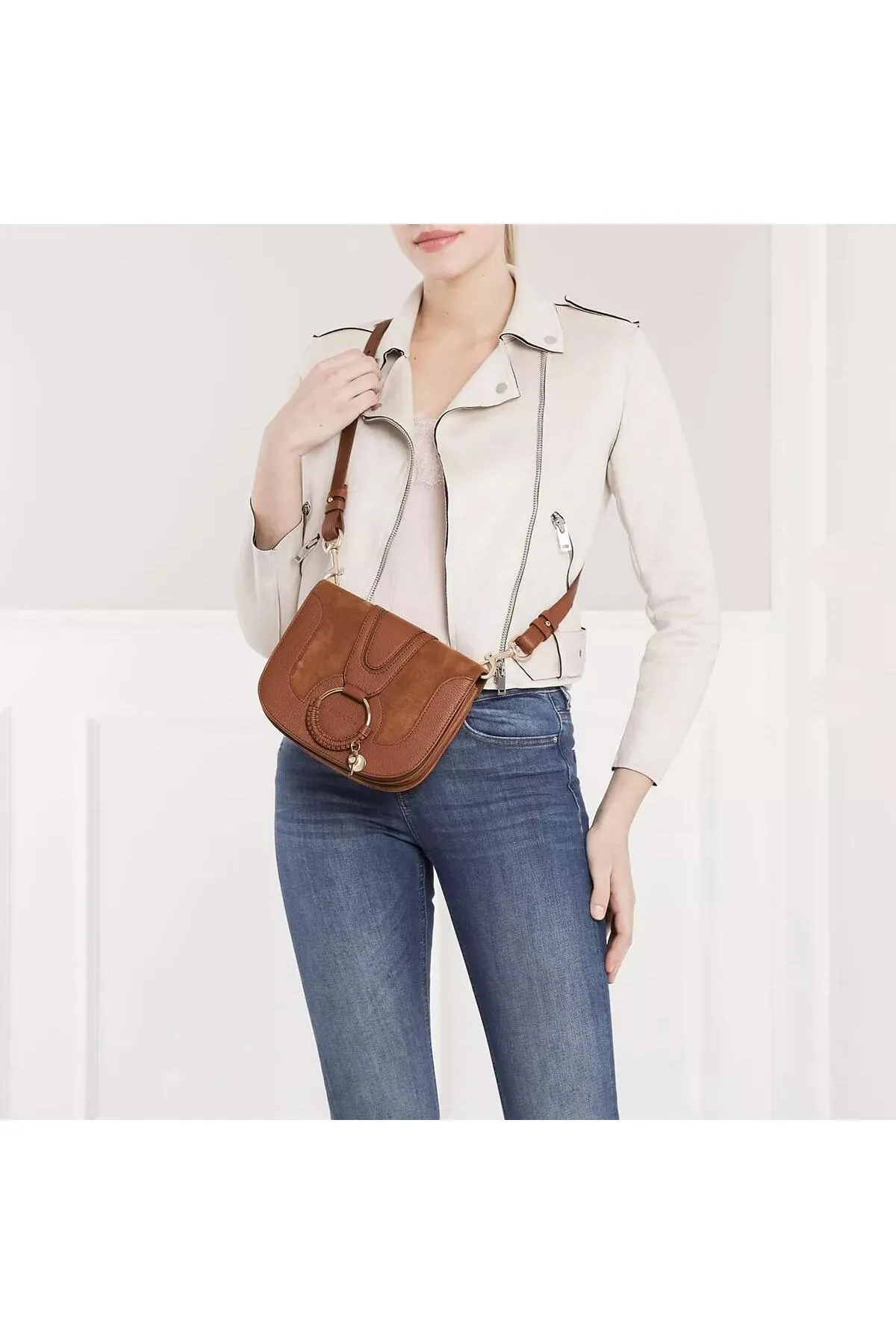 See by Chloé  Hana Schultertasche Ziegenleder Karamell