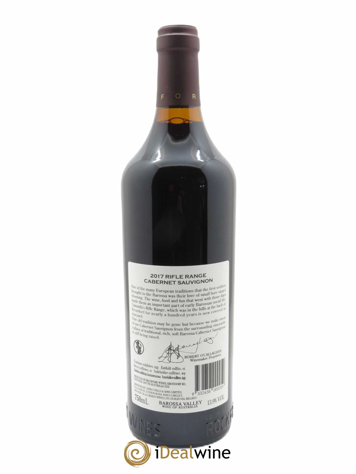 Barossa Valley Rockford Rifle Range  2017 - Lot de 1 Bouteille