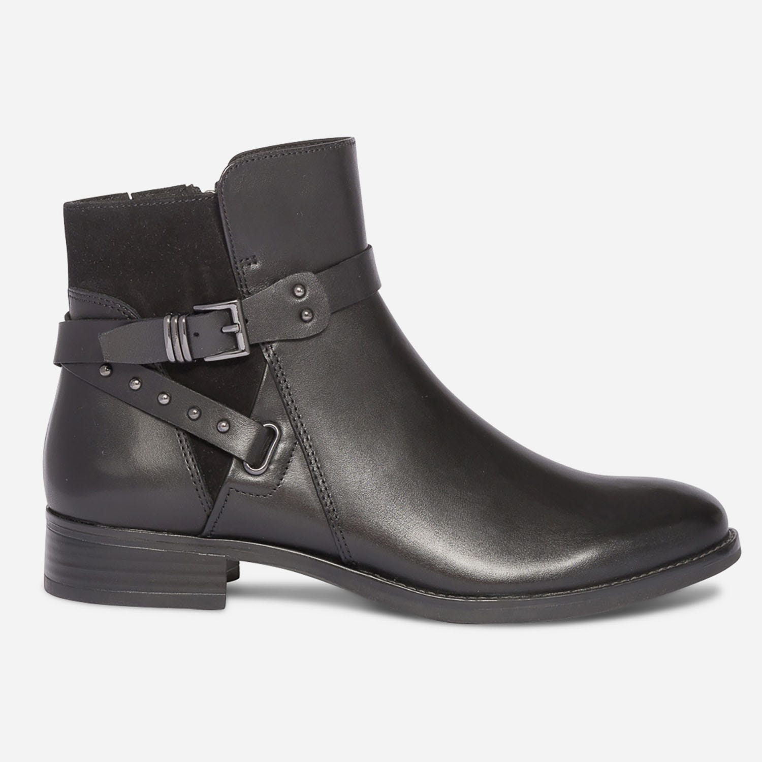 Boots CAPRICE noir à bride cloutée