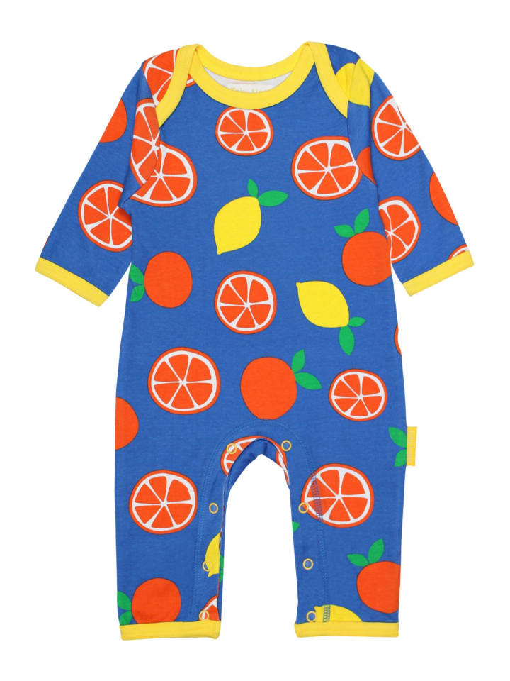 Toby Tiger Schlafanzug mit Orangen und Zironen Print in blau günstig kaufen