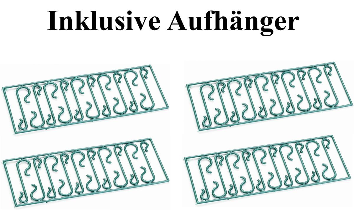 JACK Christbaumschmuck 64x Kunststoff Christbaumkugeln Ø 6cm Baum Kugeln inkl. Aufhänger, Mit praktischer Aufbewahrungsbox, Optik: matt / glänzend / glitzernd