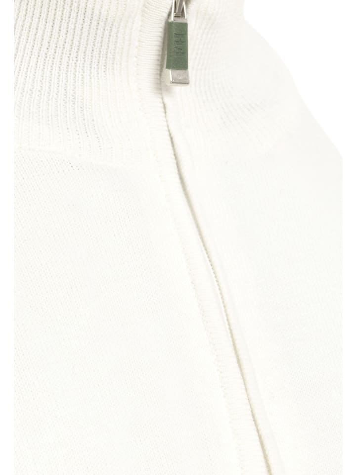 Felix Hardy Halber Reißverschluss Gestreifter Pullover in Ecru günstig kaufen