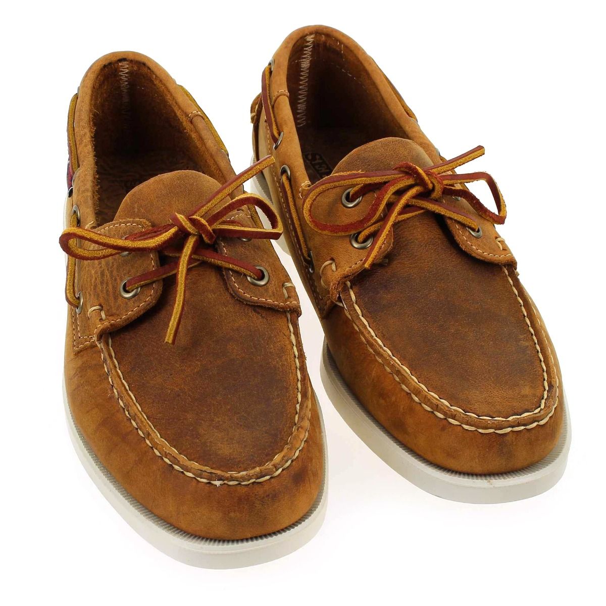 Sebago  DOCKSIDE PORTLAND CRAZY H - Cognac