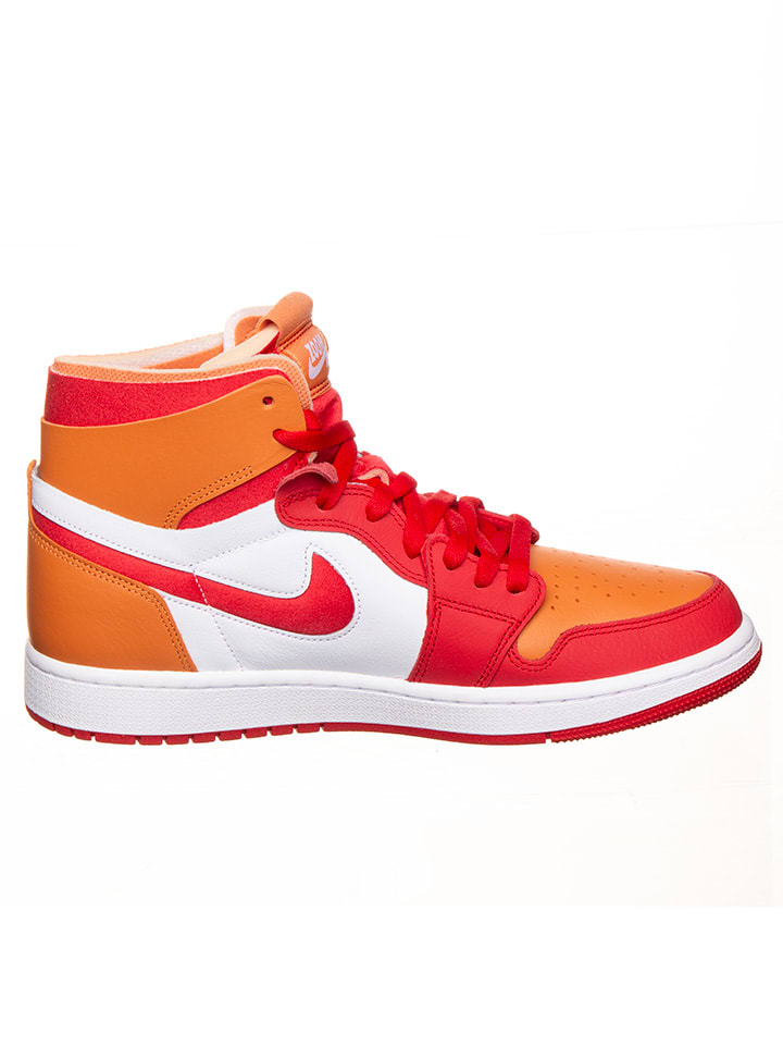 Air Jordan Leder-Sneaker ''1 Zoom'' in Weiß/ Orange/ Rot günstig kaufen