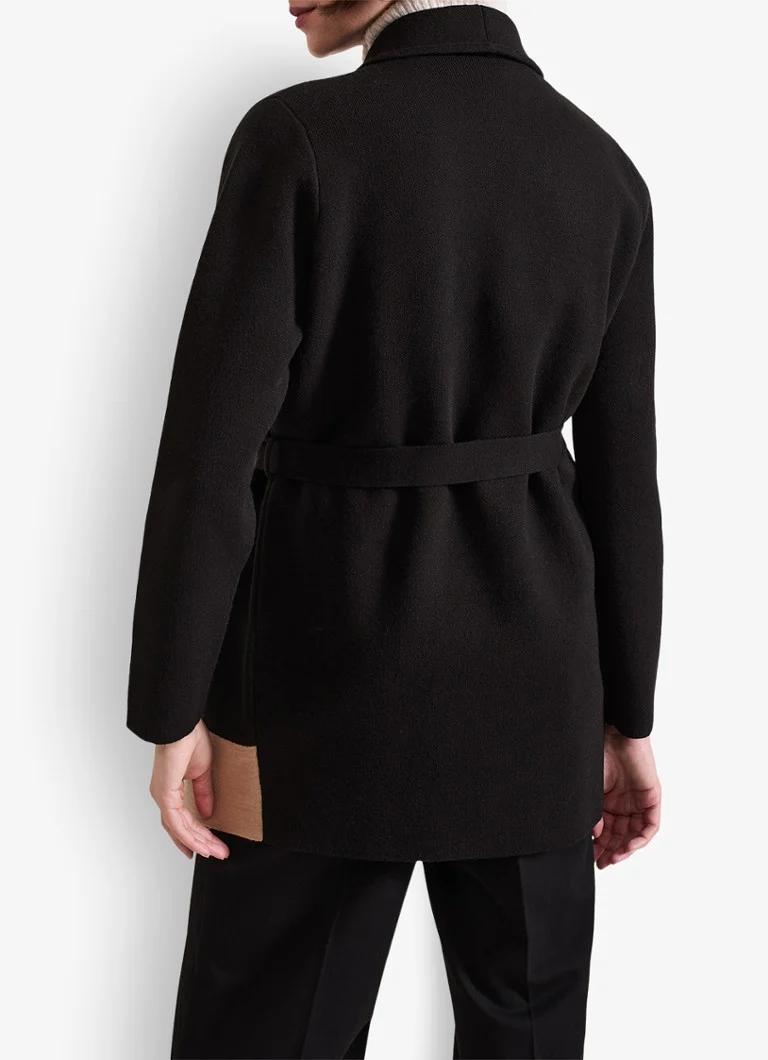 Cardigan Phase Eight Rae din amestec fin de lână, cu curea legată.