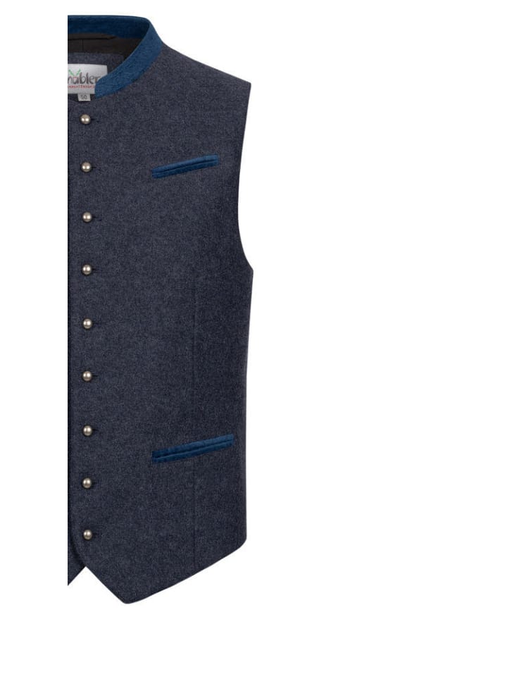 Nübler Trachtengilet Quentin in Blau günstig kaufen
