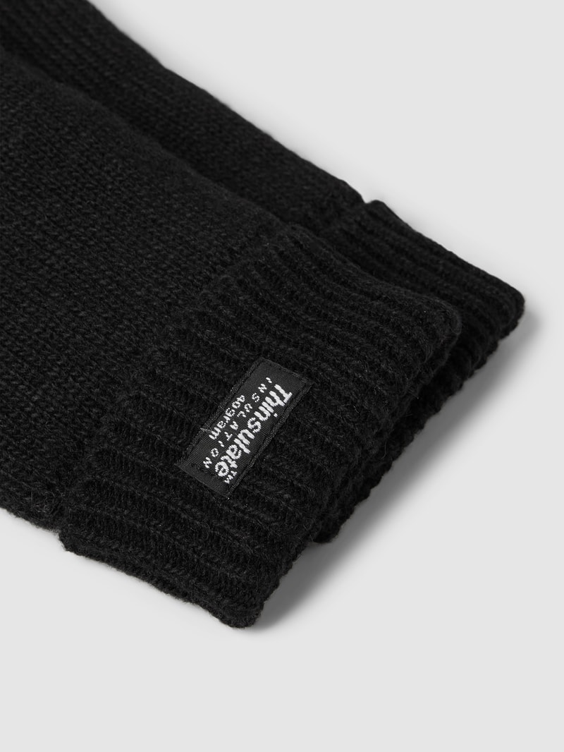 Handschuhe mit Label-Patch in black